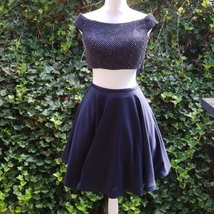 Formal navy 2 piece dress